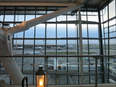 looking out of airport