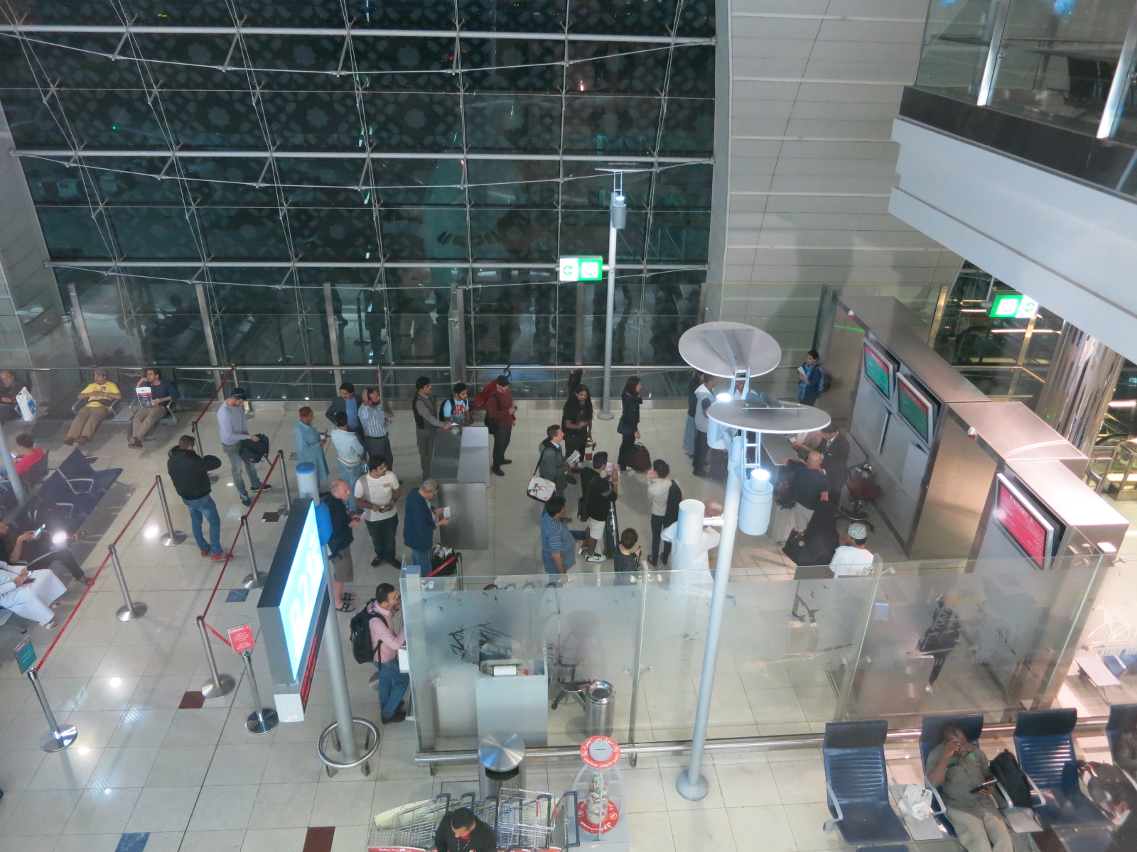 Dubai Airport Concourse B First Class Level gate view