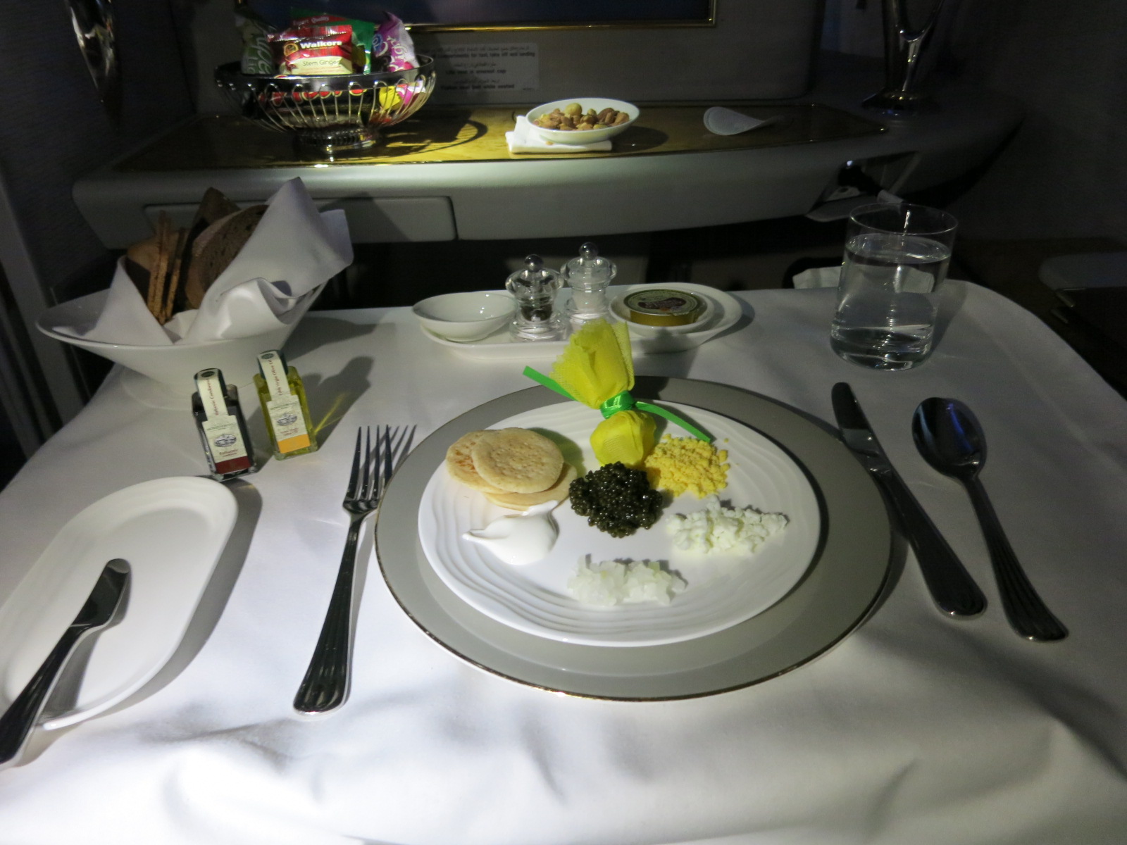 Emirates first class a380 caviar