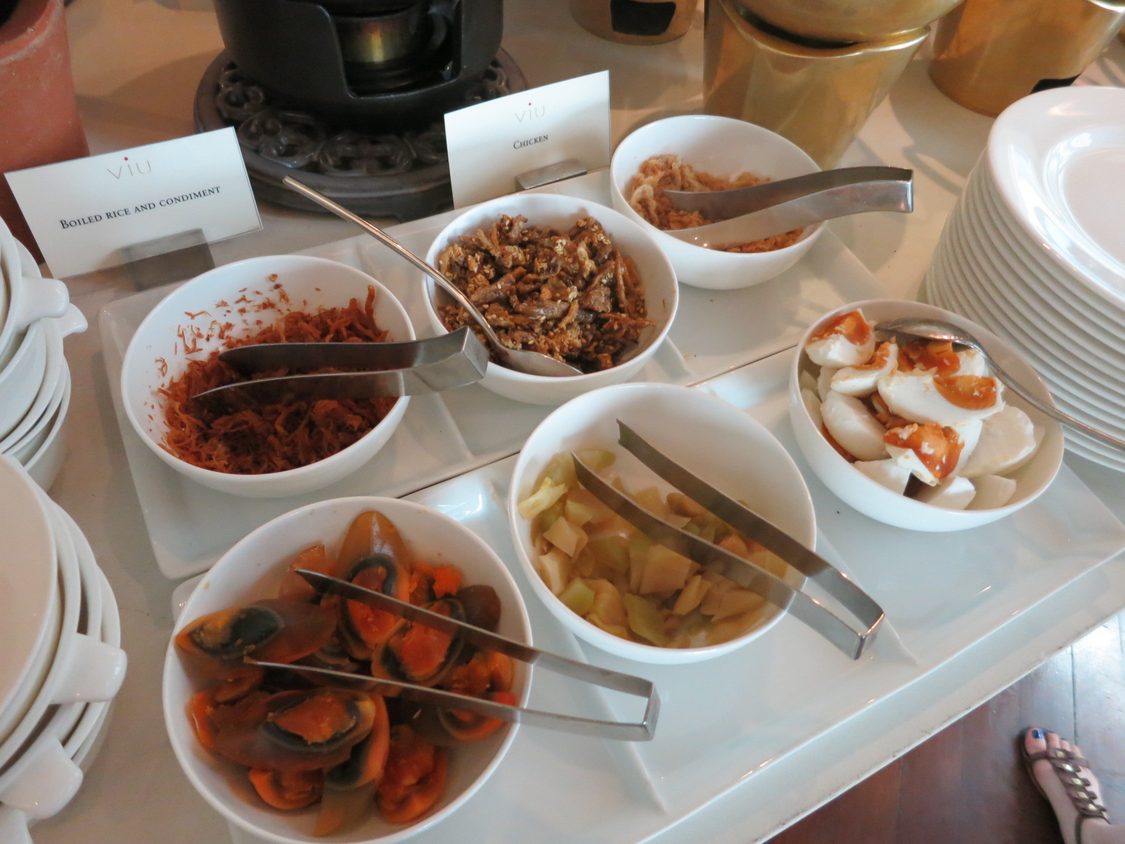 St. Regis Bangkok hotel breakfast buffet congee toppings