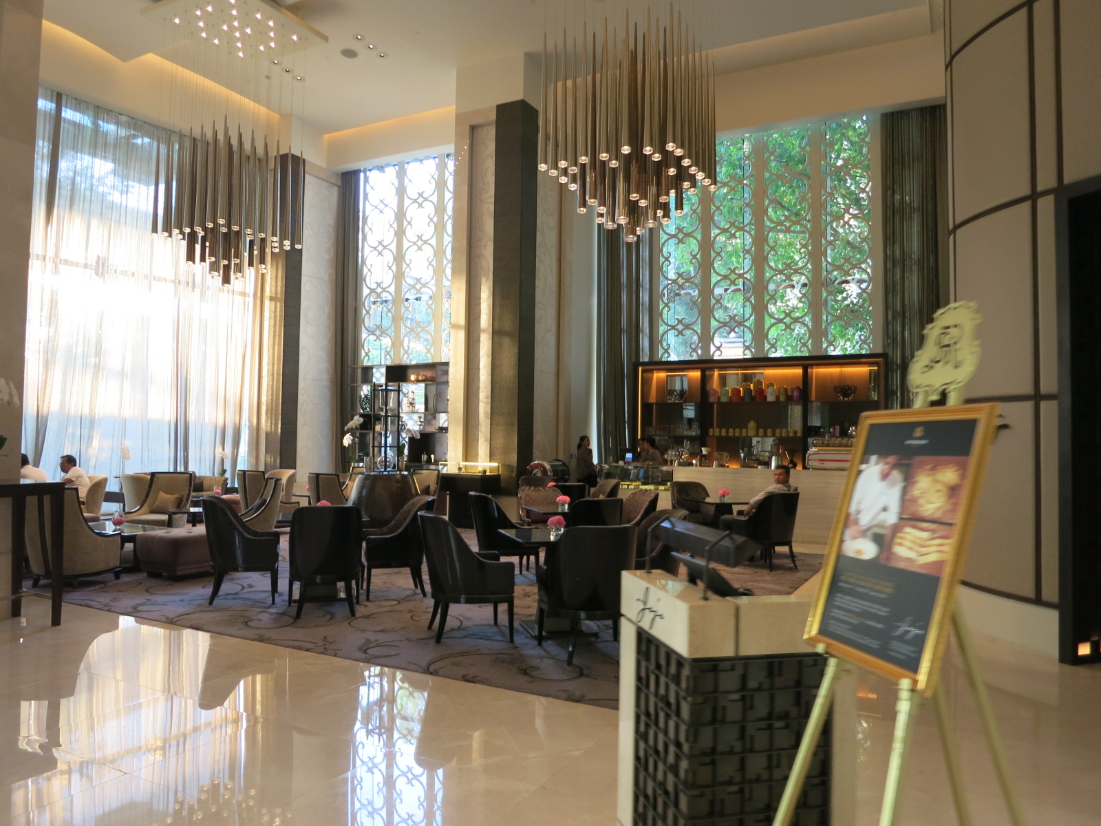 St. Regis Bangkok hotel lobby cafe seating