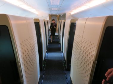 first class airline cabin