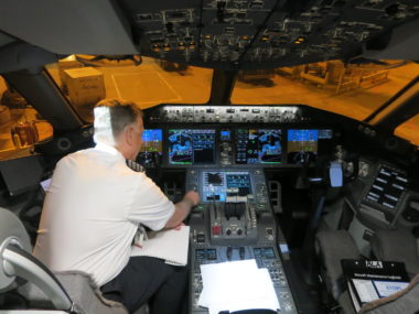 cockpit with pilot