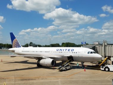 united plane docked
