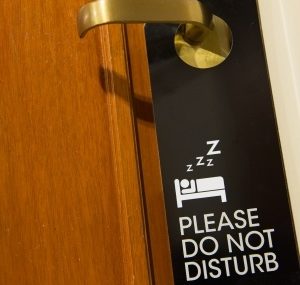 do not disturb sign on hotel room door