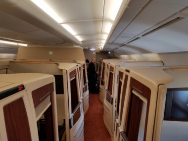 airplane cabin first class