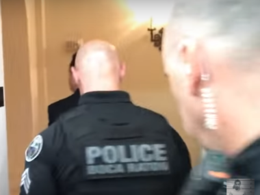 police entering room