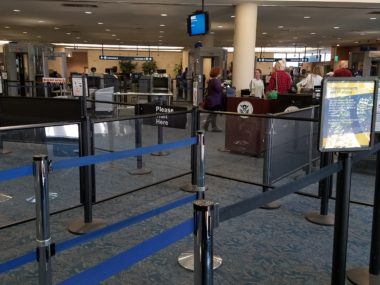 airport check in line