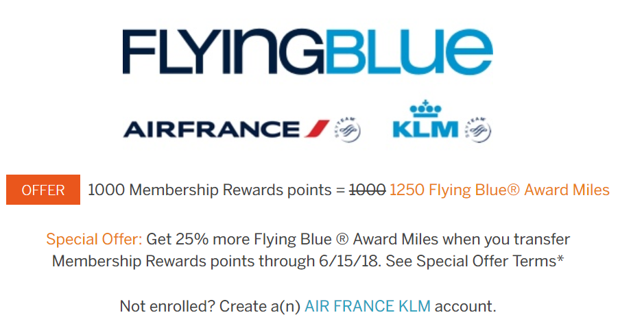 Klm Flying Blue Award Chart
