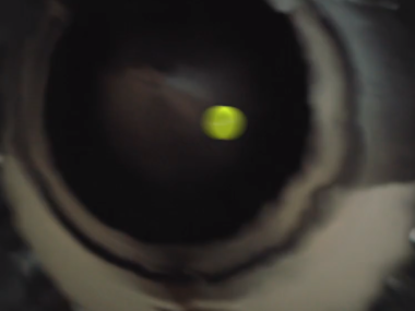 airplane engine with tennis ball