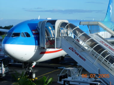 plane being boarded