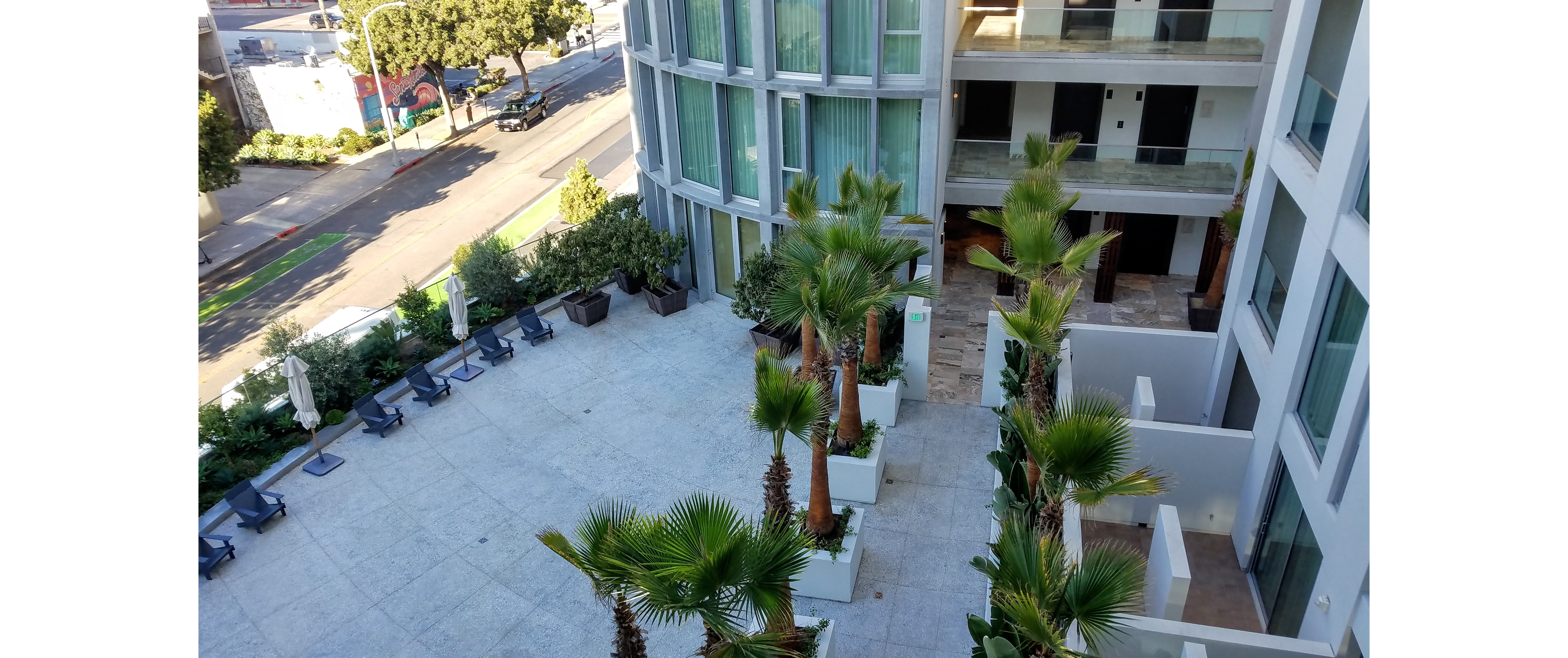 hotel courtyard