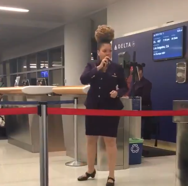 Delta Agent Delivers A Message Of Hope To Passengers Mourning Kobe