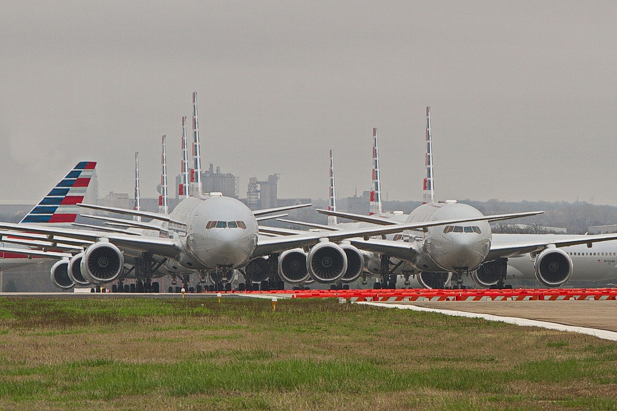 american planes parked in tulsa