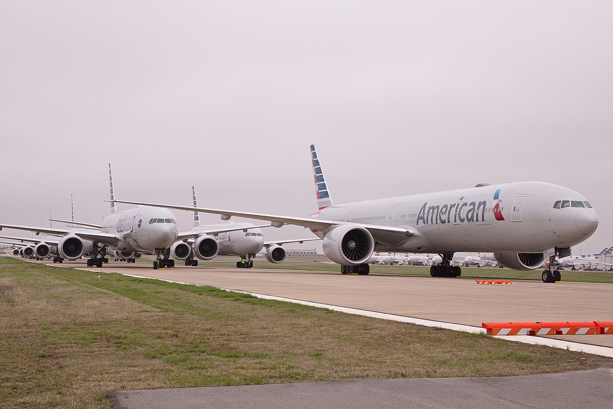 american airlines planes parked in tulsa