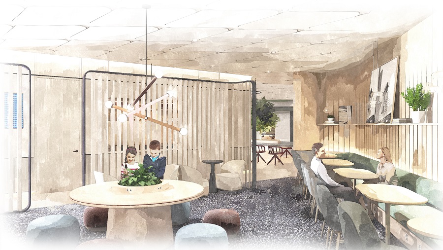 capital one airport lounge rendering