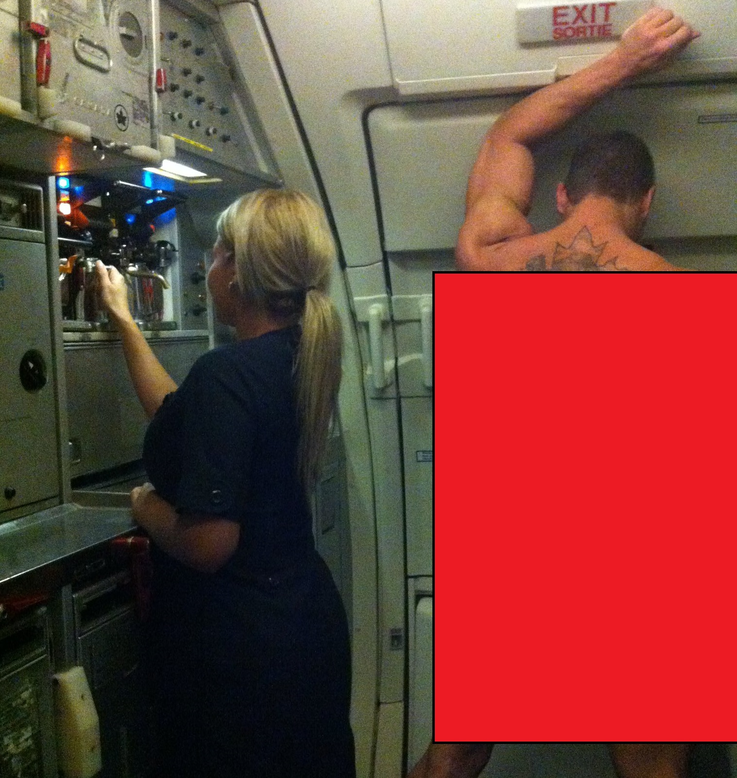 Cabin crew naked