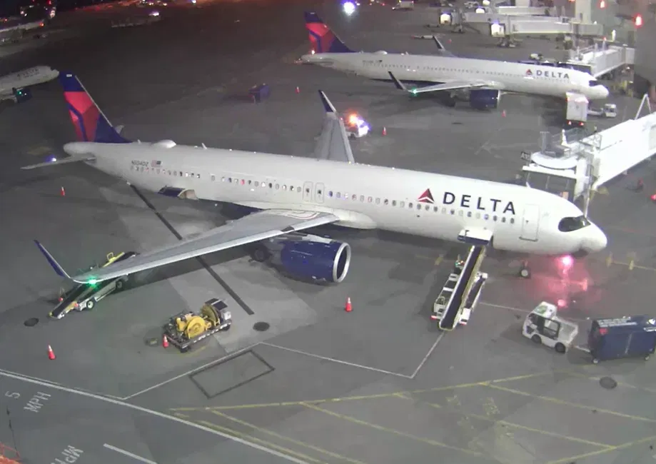 Watch Delta Flight from Cancun Erupts in Fire After Landing in Seattle