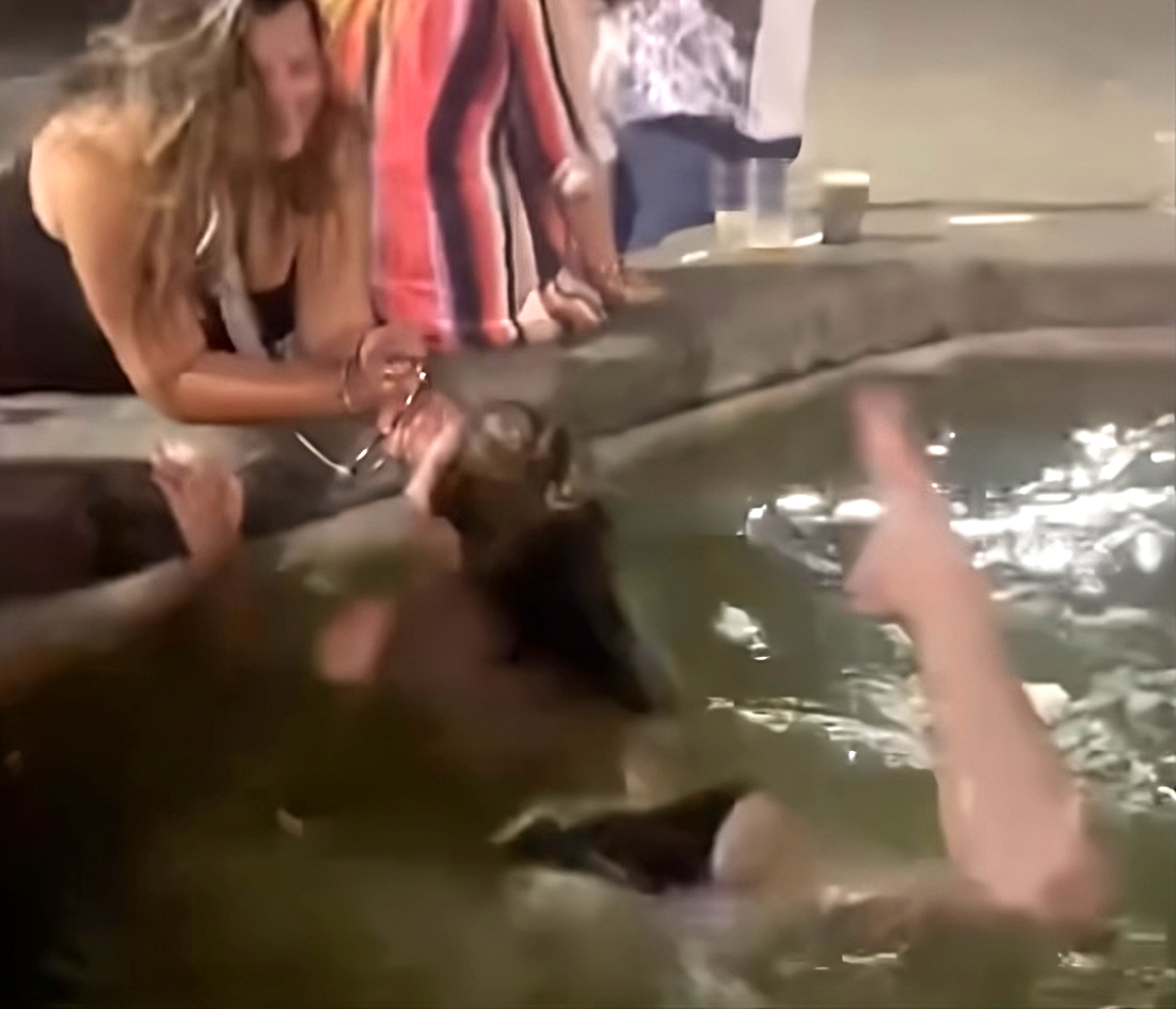 Topless Tourist in Florence Fountain Sparks Outrage