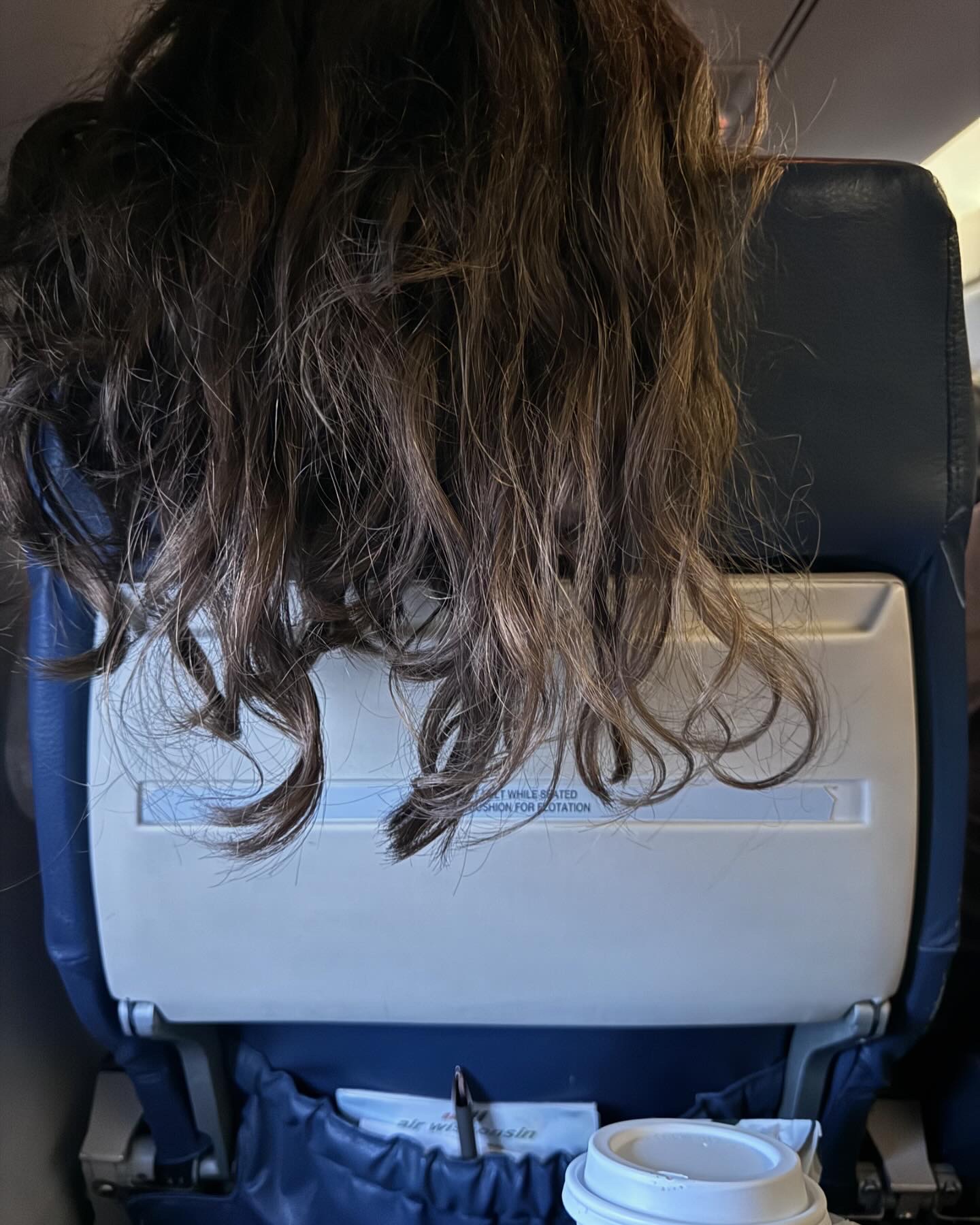 American Airlines Nightmare: Would You Confront This Passenger Draping Hair Over Your Tray Table?