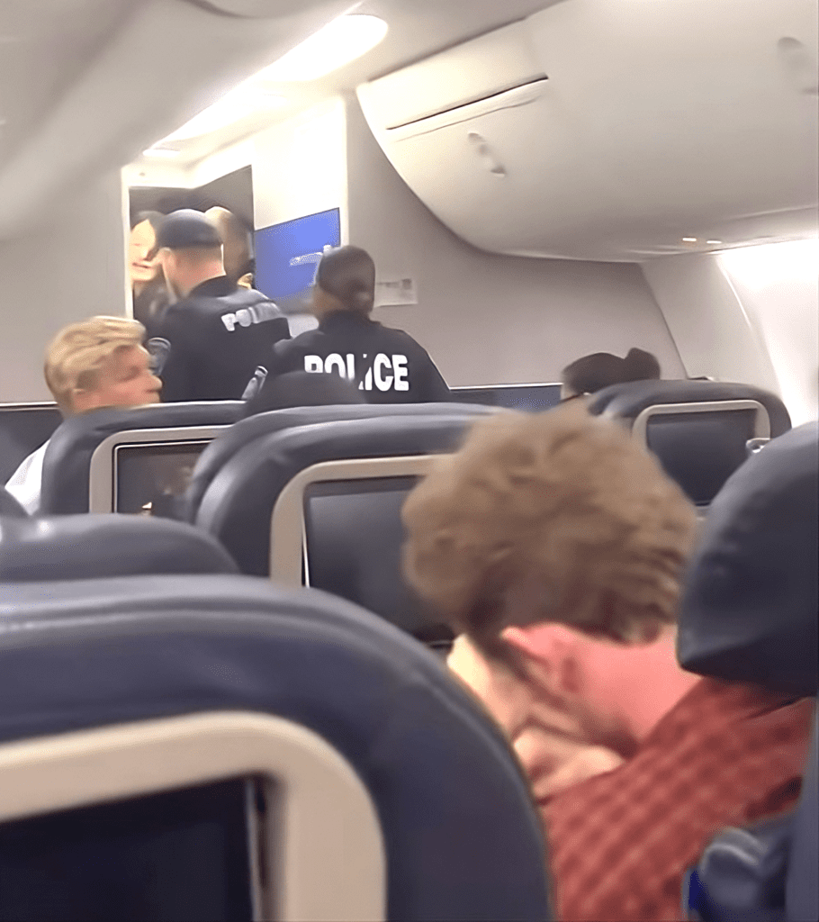 First Class Erupts In Laughter As Racist United Passenger Gets Ejected From Flight — To The Theme From 'Curb Your Enthusiasm'