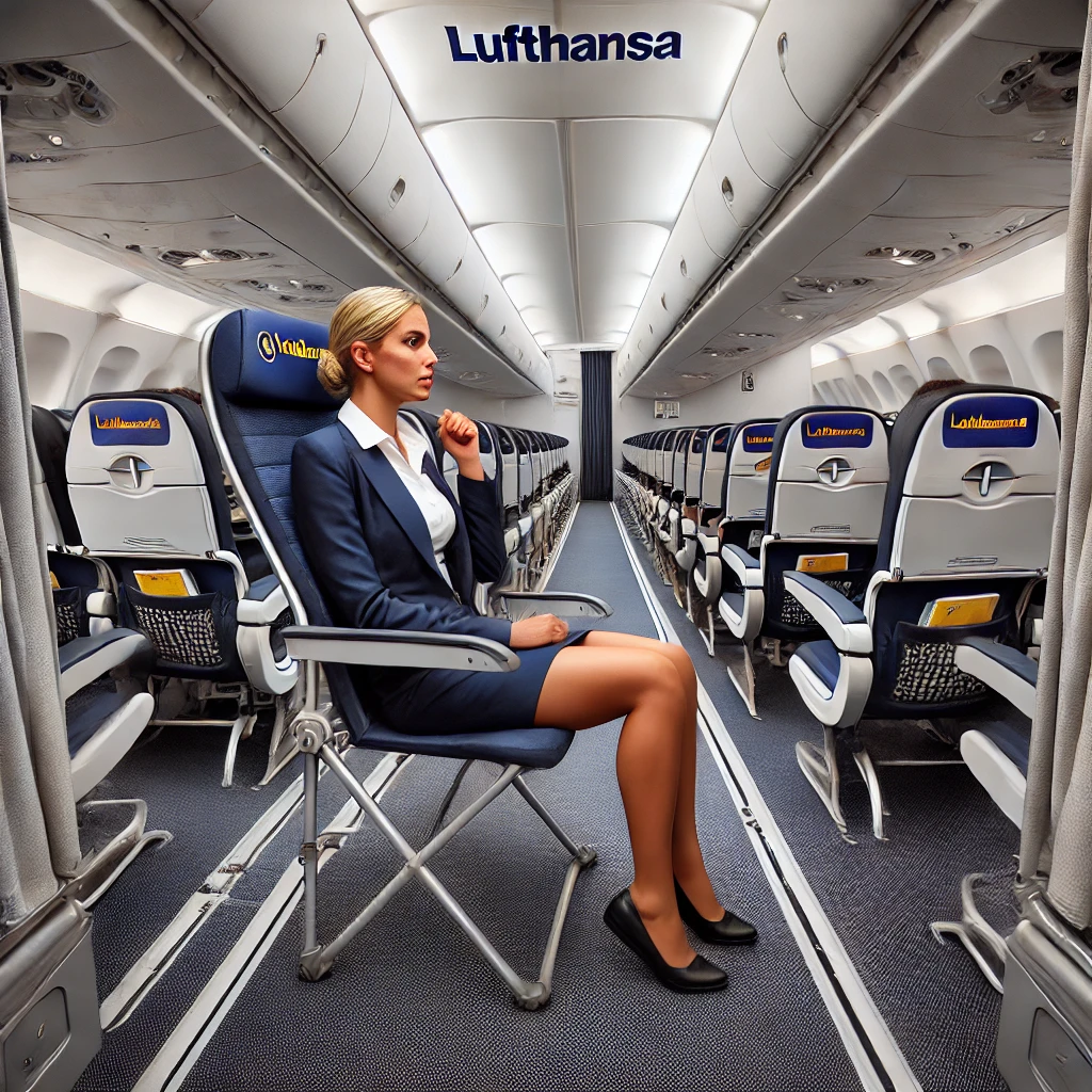 With So Many Seats Jammed Into Airbus A320s, Lufthansa Flight Attendants Forced Onto Folding Camping Chairs—Without Seatbelts