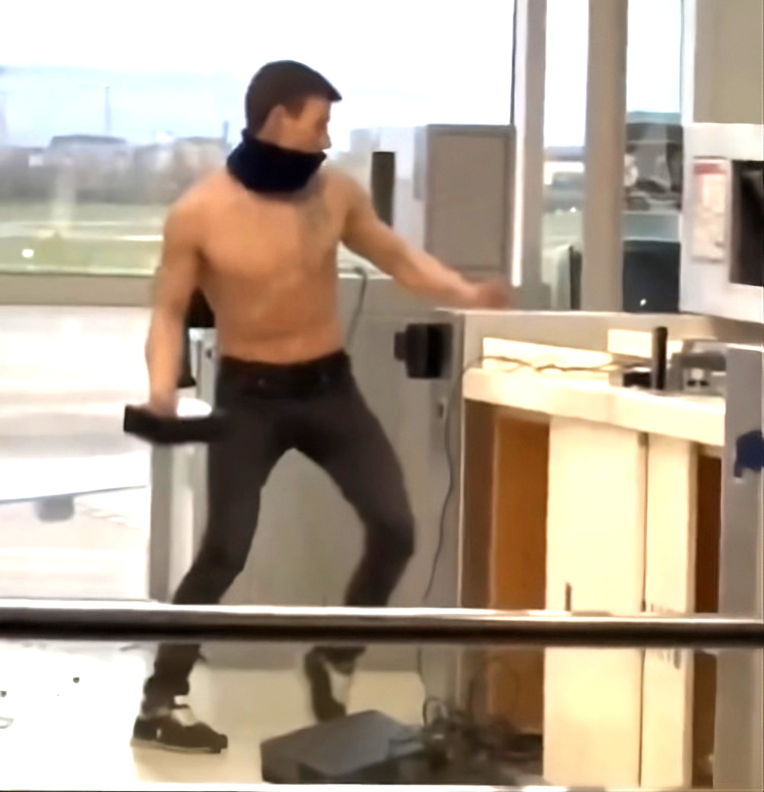 Topless Passenger’s Drunken St. Patrick’s Day Rampage Smashes Up Dublin Airport