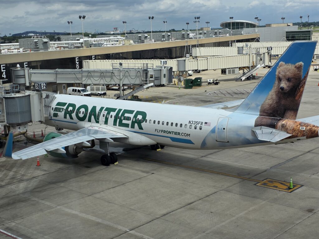Frontier Airlines Flight Delayed By Disruptive Passenger Until A Woman Frontier Airlines 1024x768