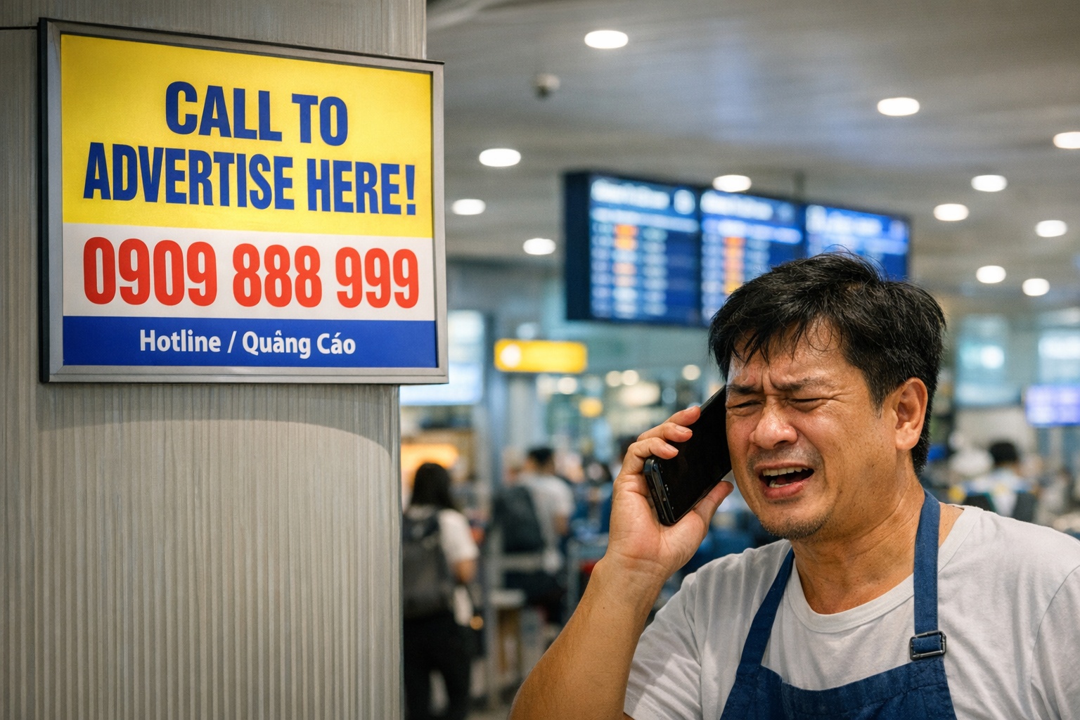 Airport Plastered Itself With “Call To Advertise Here” Ads — But Used The Wrong Number And Some Guy's Phone Won’t Stop Ringing [Roundup] - View from the Wing