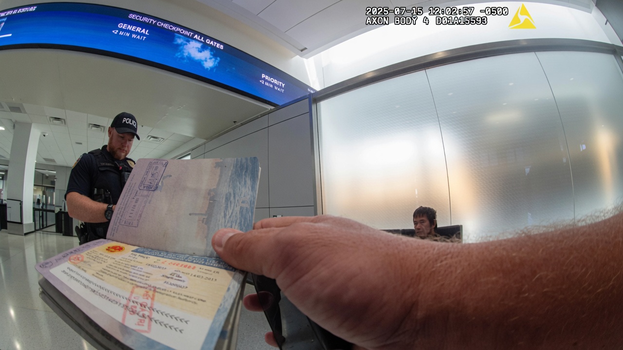 TravelWireDaily — No Ticket, No ID, Passport Pages Ripped Out: Bodycam Shows Arrest At DFW TSA Checkpoint